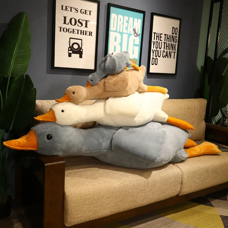 Big White Goose Goose Exhaust Pillow Sleeping Pillow Doll Pillow Stuffed Toy Sleeping Doll Doll Sleep Bed