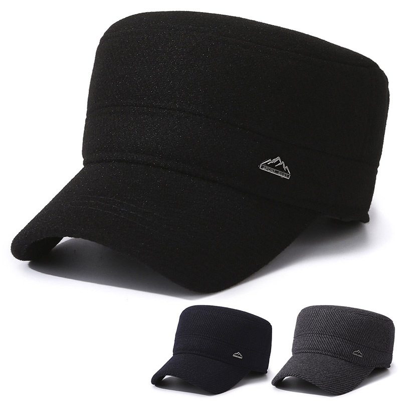 Winter Men's Hat Middle-aged and Elderly Men's Ear Protection Hat Outdoor Thickened Flat Top Hat Grandpa's Hat Dad's Hat Cap
