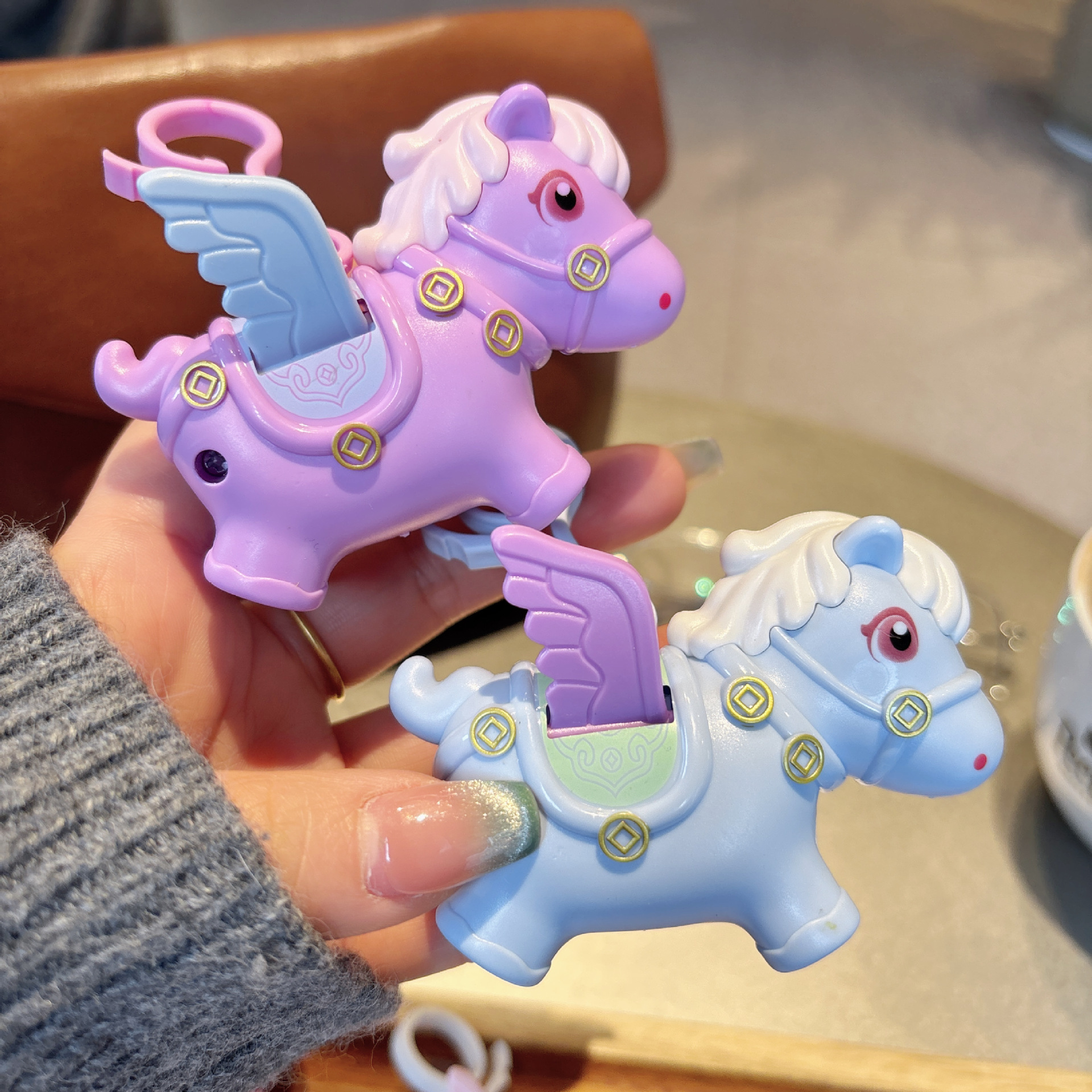 2026 Creative Fortune-Bringing Little Horse Mascot Keychain Fun Stress Relief Year of the Horse Bag Pendant