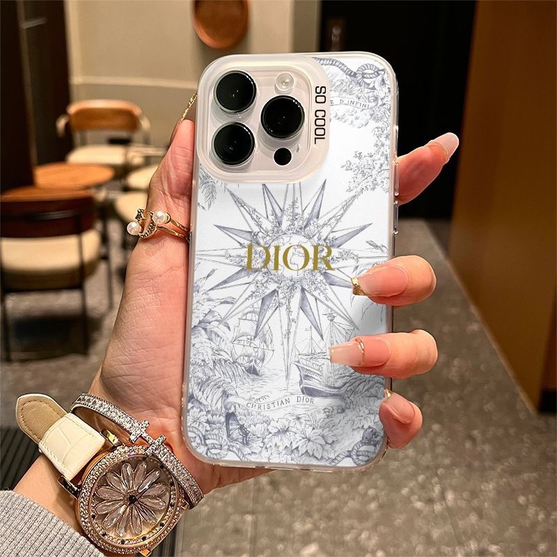 New Retro European and American Trendy Brand Iphone17Promax Mobile Phone Case Apple 16 Double-Layer Imd Color Silver 15 Anti-Fall