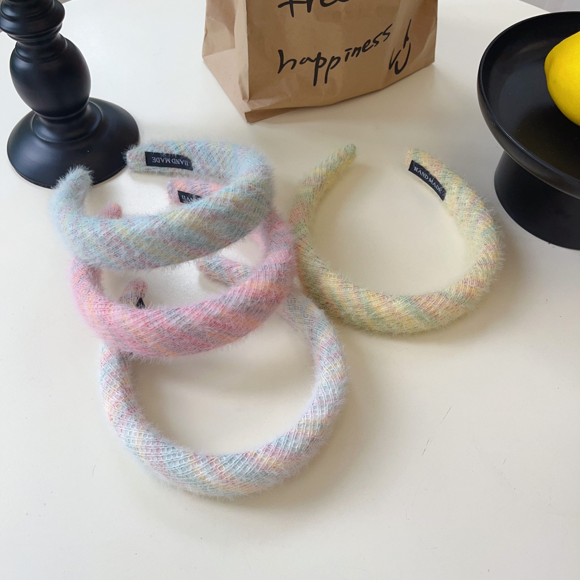 Sweet girl princess style milk Hu gentle furry headband autumn and winter New sponge headband hair accessories female headband