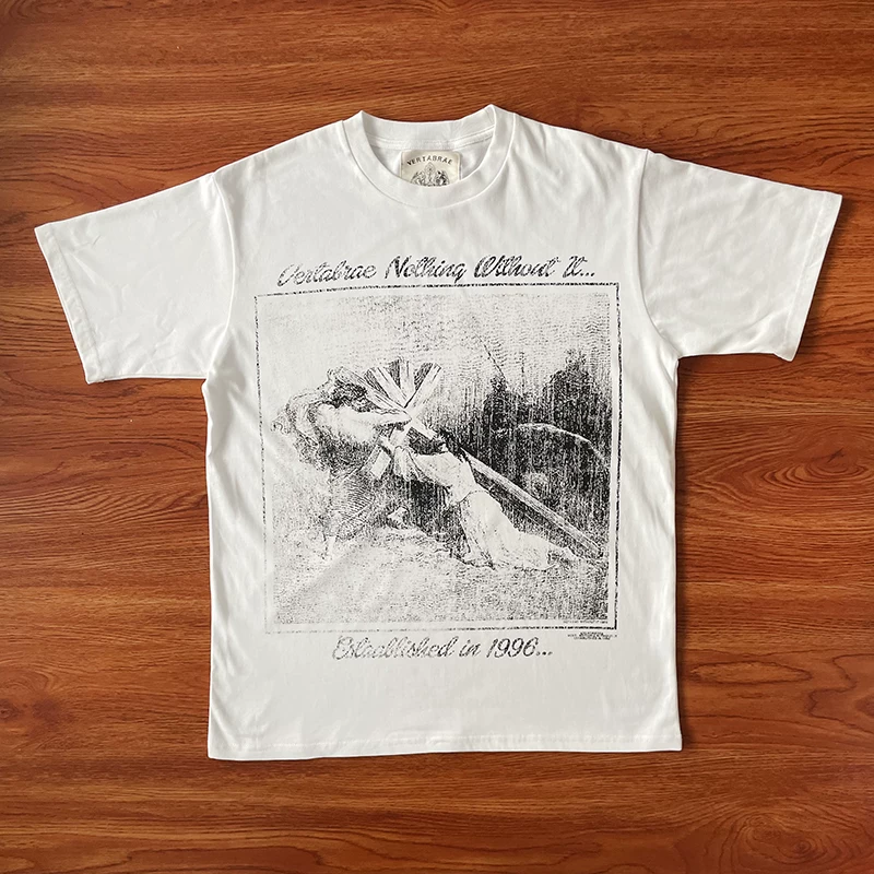 Vertabrae Shepherd Tank Portrait Print pure cotton Short Sleeve T-Shirt