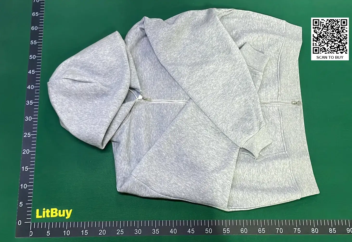 American high weight Boxy short autumn and winter high street silhouette air layer hooded double open zipper jacket men's cardigan trendy