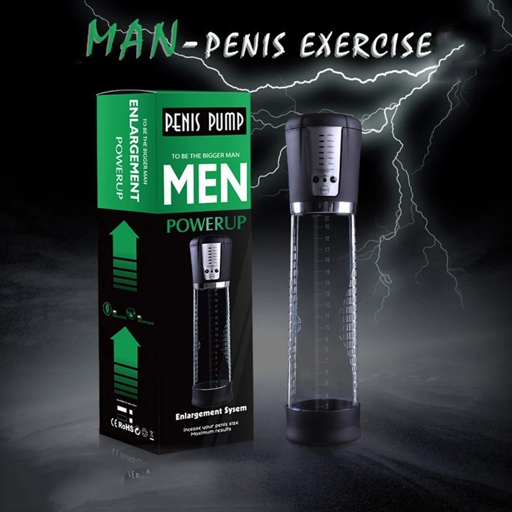 Vacuum Suction Aircraft Cup Real Male Penis Stretch Training Aircraft Pump Electric Booster Adult Fun Use