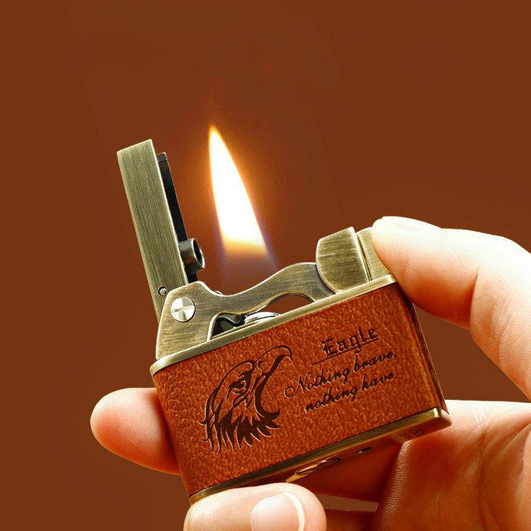 JOBON vintage old-fashioned one-click ejection ignition kerosene lighter gift