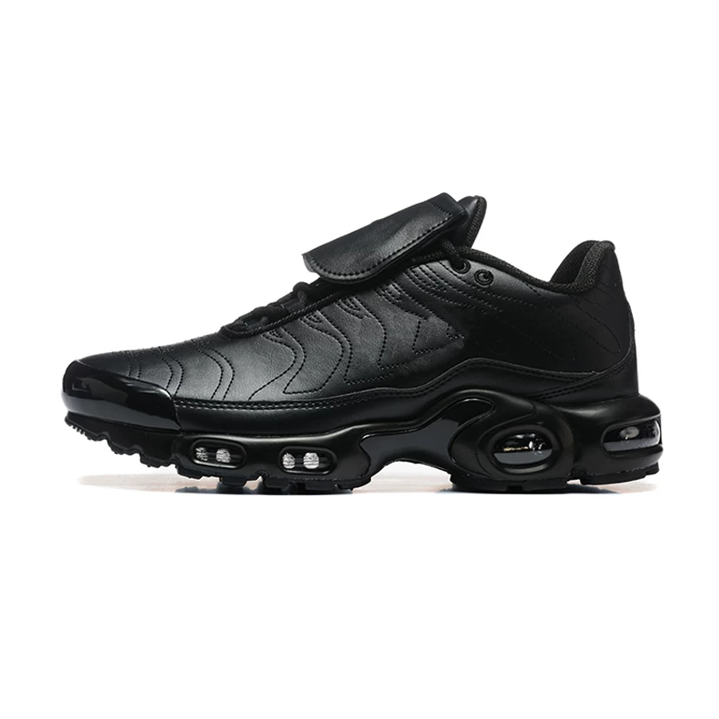 Lizhen New Men's Shoes Classic Retro Running Shoes Leather Surface Air Cushion Shoes Men's Black Comfortable New Sports Shoes