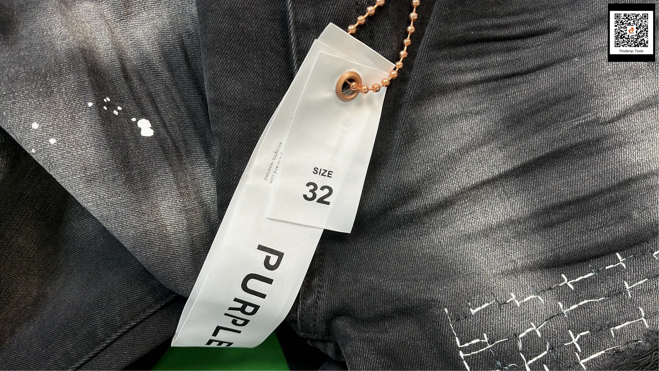Fashionable Brand Pur New Black White Ripped Jeans Graffiti Creative Printed Patch Elastic Slim Fit Pants