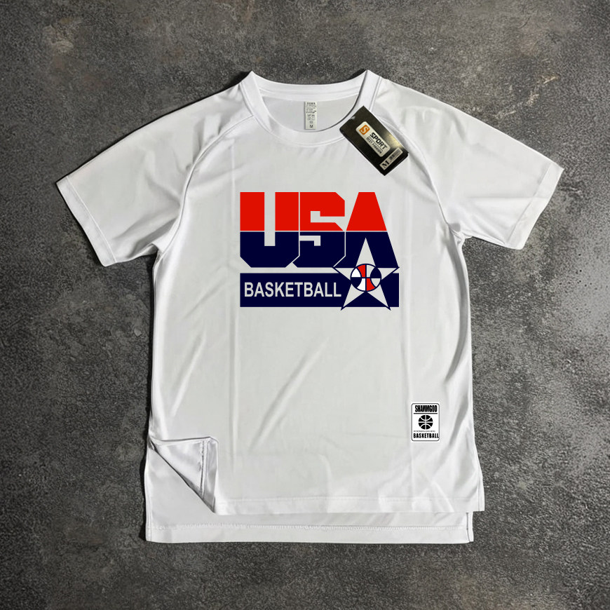 NCAA North Carolina American Speed Dry Shooting Training Suit Breathable Speed Dry Sports Fitness Running T-shirt Short Sleeve QC-foto van TAOBAO op Qualit.ly