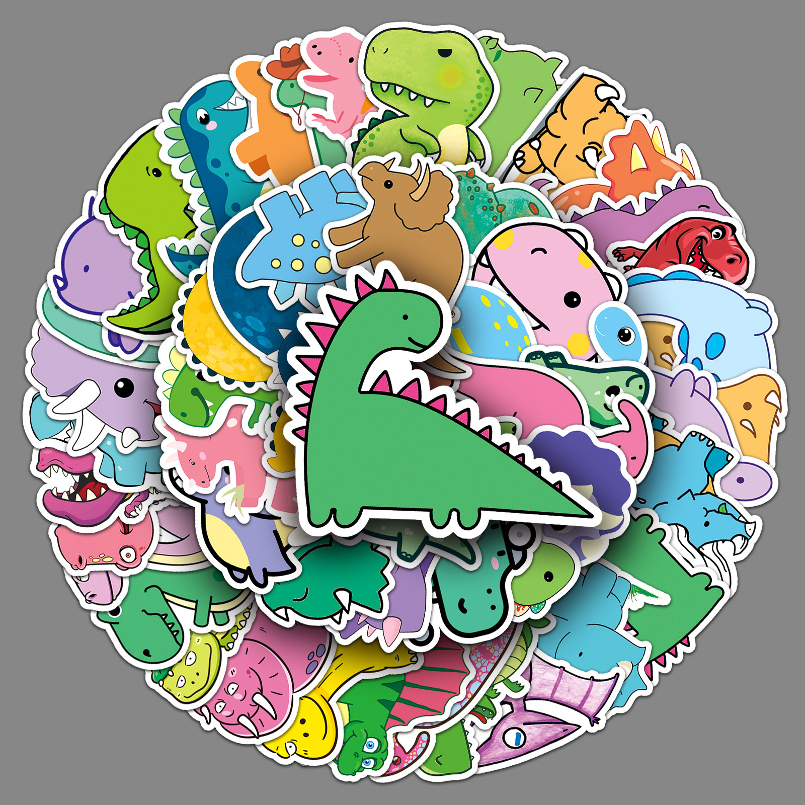 50 small dinosaur graffiti personality cross-border cartoon animal children DIY mobile phone case luggage sticker waterproof