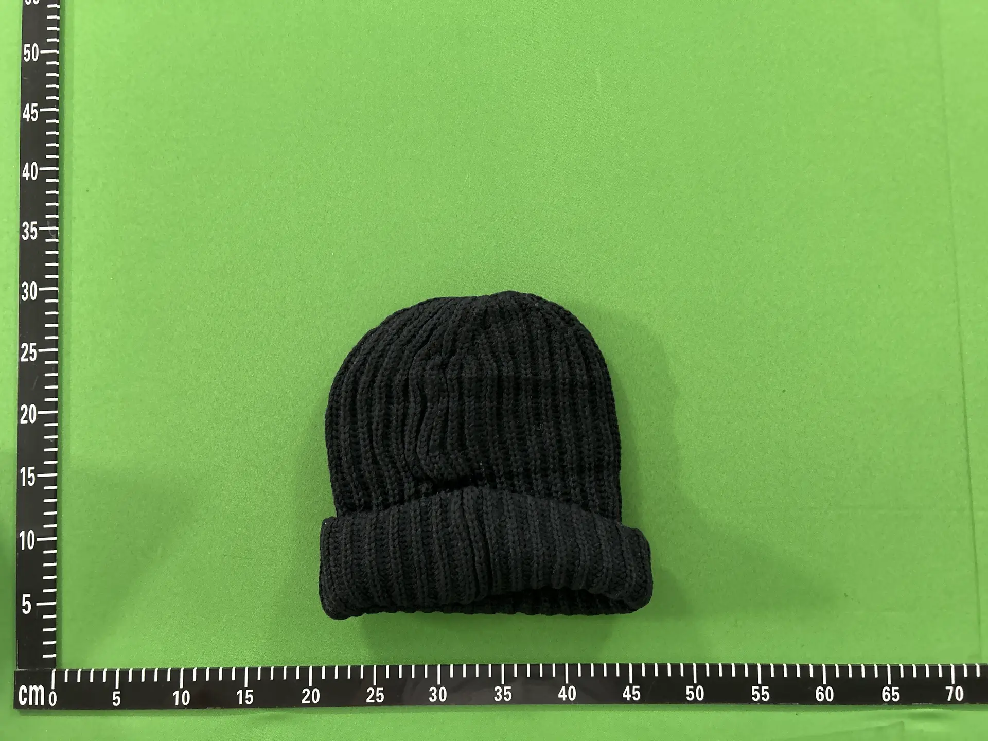 Black Ribbed Knit Beanie