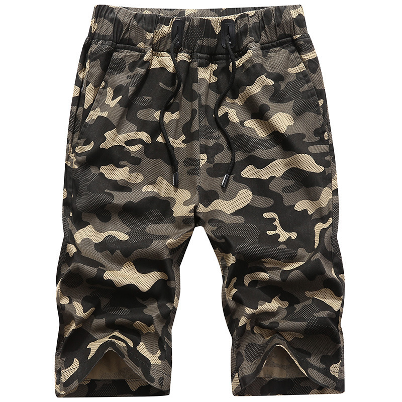 Summer New Cross-border Shorts Men's Camouflage Shorts Straight Men's Shorts Caught Pants Casual Beach Pants 3123