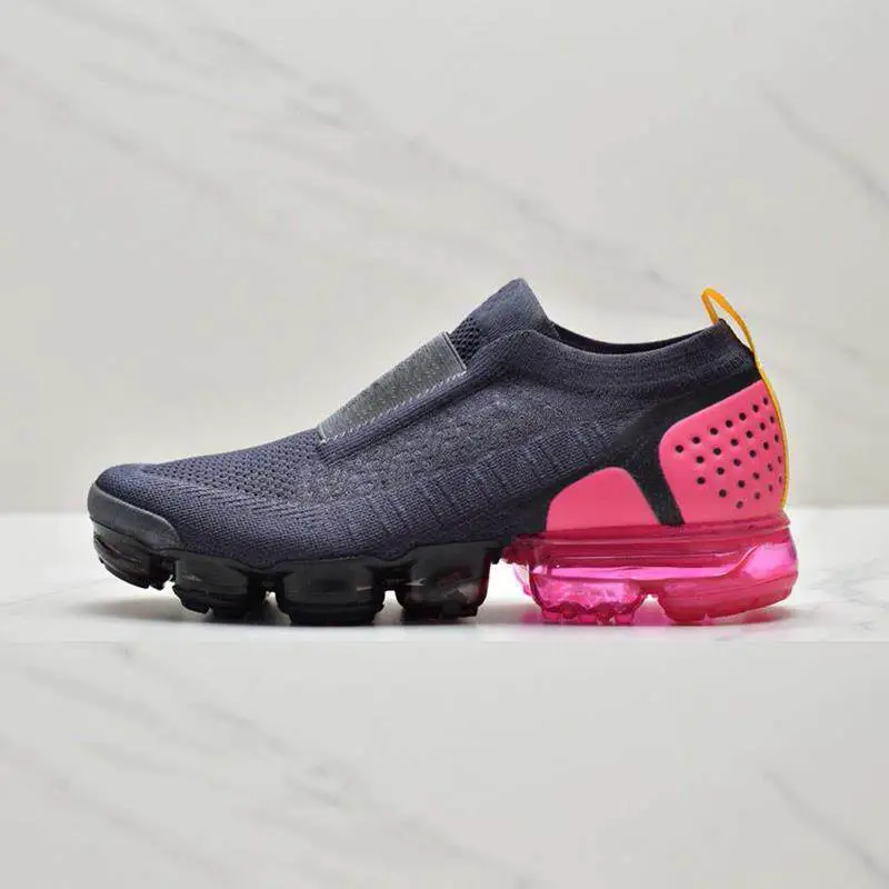 [Xia Yang] Men's Shoes, Knitted Running Shoes, Laceless Air-Cushion Shoes, Men's All-Black Comfortable Casual Shoes, Sports Shoes