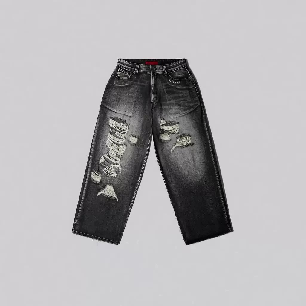 European and American style 2025 new style washed jeans men and women retro high street y fashion brand straight trousers