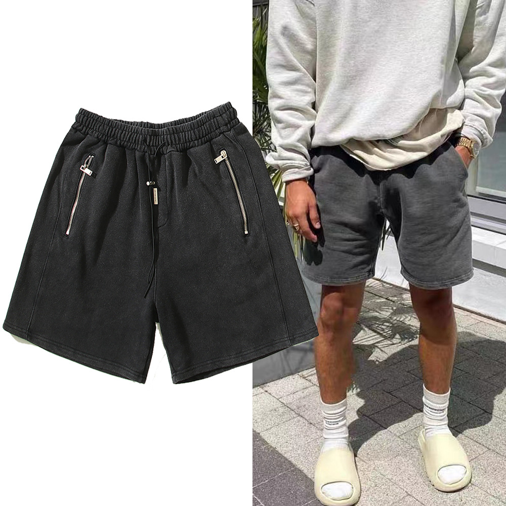 2026 Cross-Border American-Style Rep Washed Vintage Shorts Unisex Loose Drawstring Terry Sports Shorts Five-Point Pants