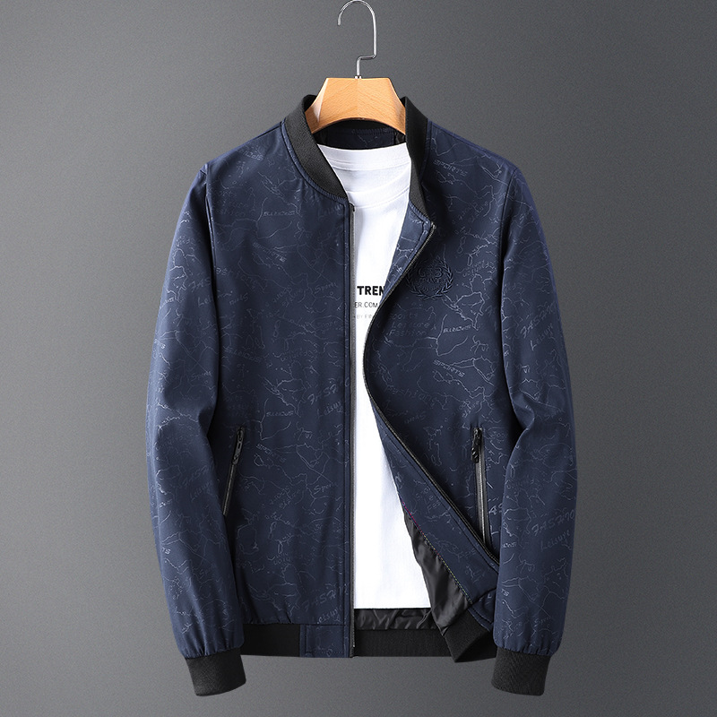 Autumn and Winter Men's Jackets with Fleece Lining, Thickened, for Young Men, Business Casual Baseball Jacket, Outerwear, Winter Versatile