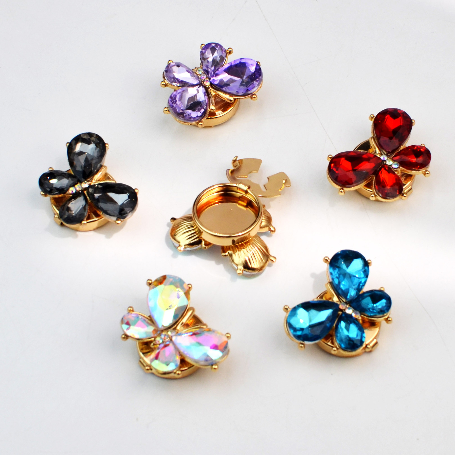Button Cover Shirt Button Fashion Trend Brooch Button Butterfly Rhinestone Cufflinks Turtle Button Set Button Clip Button