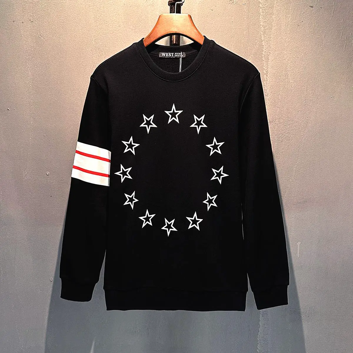 Autumn and Winter Super Popular Hong Kong Style Loose Casual Couple's Jacket with Unique Three-Dimensional Star Print, All-Cotton Fashionable Sweatshirt