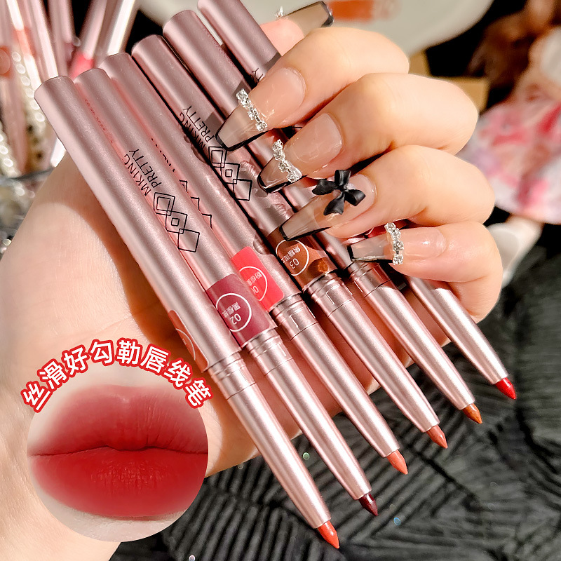 MK rotating lip liner lipstick Pen Waterproof durable matte female hook line lip pen makeup wholesale small batch Net Red