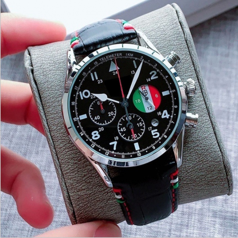 2020 cross-border six-pin men's watch round watch WISH supply in stock one can be sent on behalf