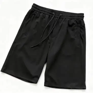 Russian Text on the Right Side of the Pants, with a Round String, Two-Color Shorts 55032903