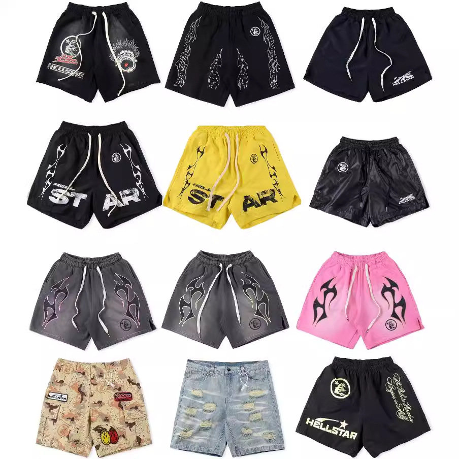 Hellstar Studios Shorts ins European and American high street fashion brand hip hop casual sports Shorts men and women