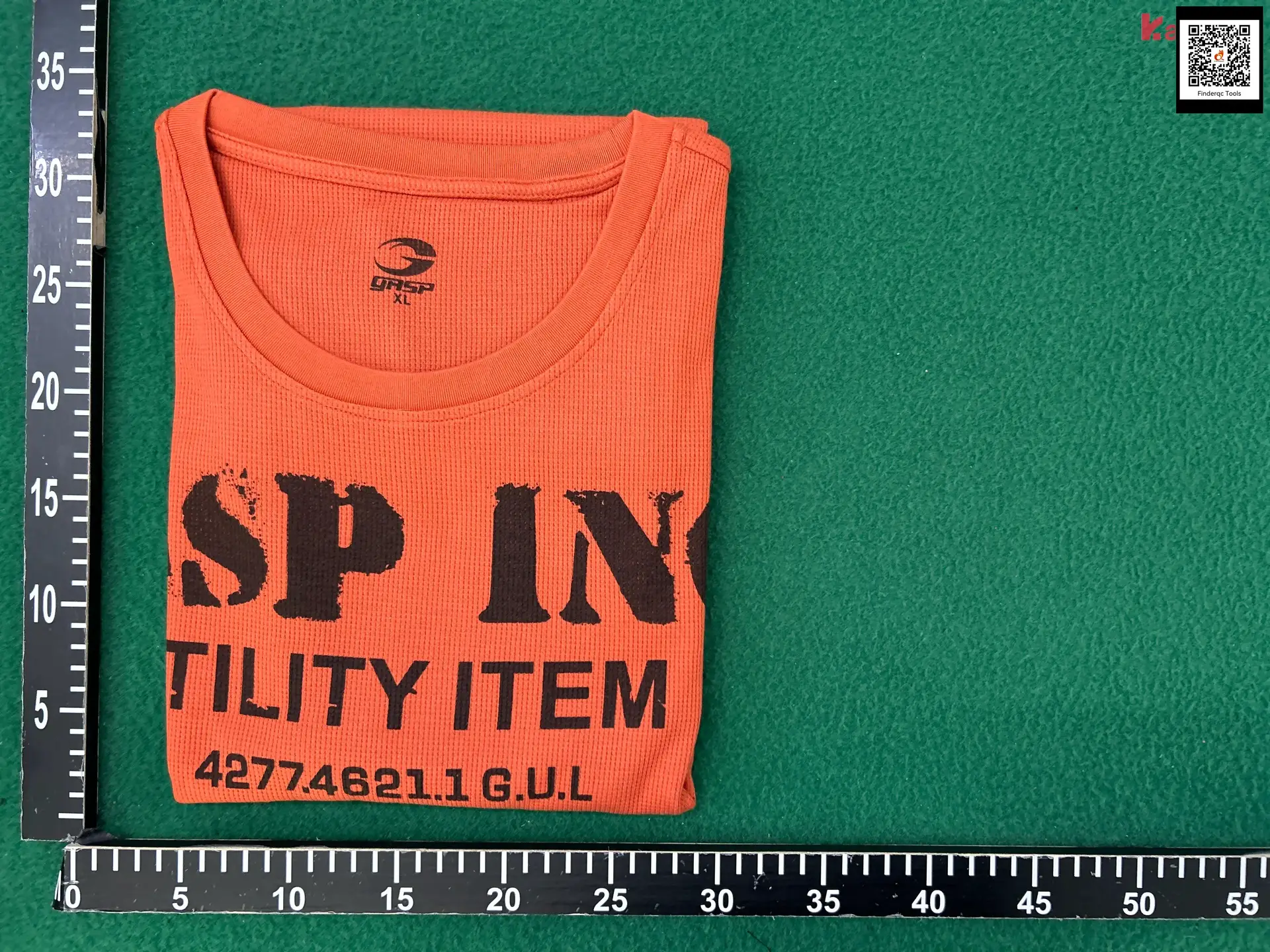 Gasp Men's Orange Waffle Knit Short Sleeve T-Shirt