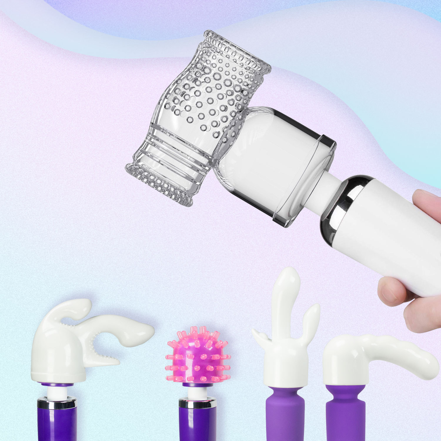 Factory Direct Sales Large Av Wand Head Cover Tpr Female and Male Massage Wand Accessories 5cm 6cm  Hat
