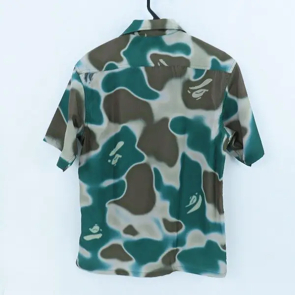 Bape Liquid Camo One Point Open Collar Shirt Short Sleeve shirt S Size