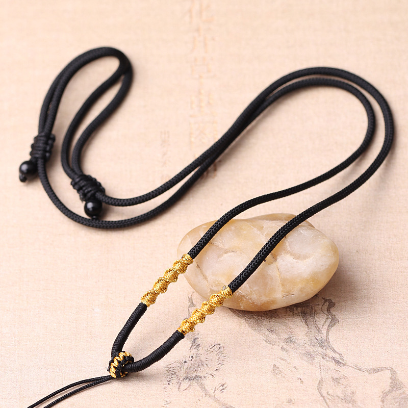 Transfer knot necklace rope men and women tie jade pendant rope hand woven gold pendant rope wholesale