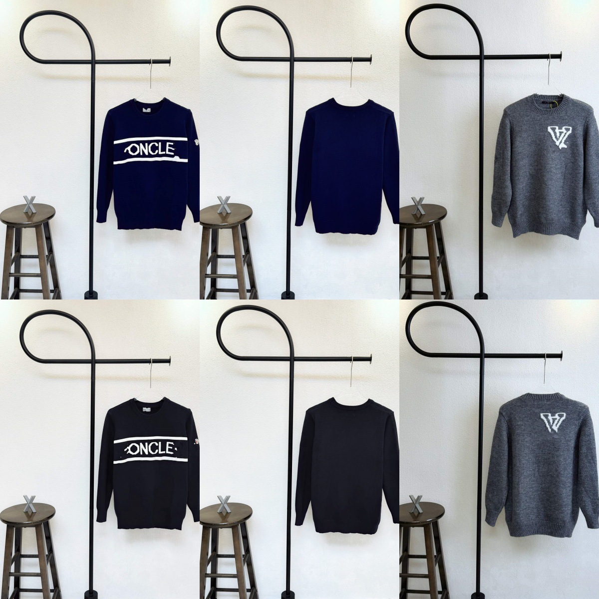 Cross-Border Trendy Brand Lv Knitwear Autumn and Winter New Style Letter Embroidery Logo Casual Loose-Fitting Unisex Couple Sweater Foto QC da 1688 su Qualit.ly
