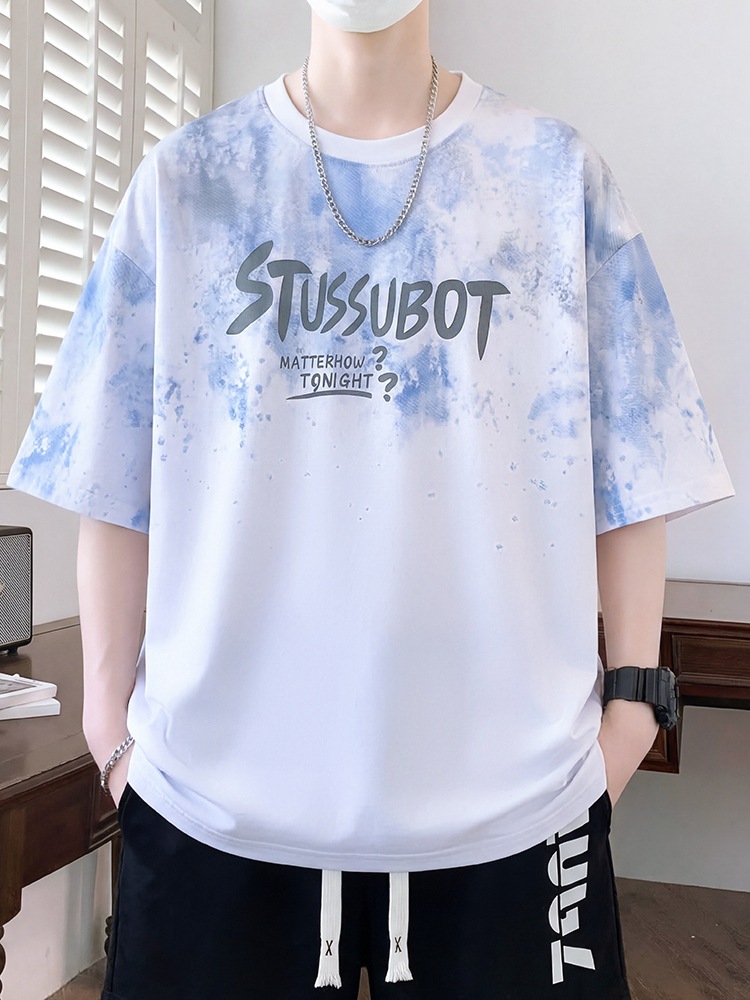 Youth Short-Sleeved T-Shirt for Men 2026 New Style High School and Junior High School Students Round Neck Half-Sleeved Summer Wear T-Shirt Top t