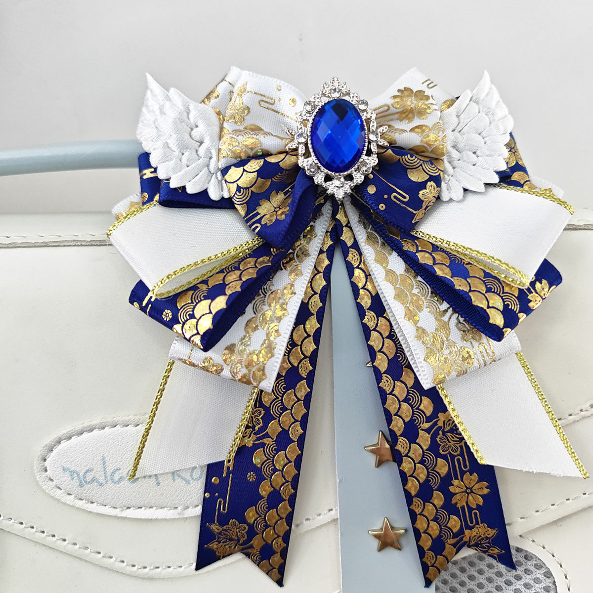 Original Handmade Fan Decoration, Decorative Stick, Bow, Vintage Beauty Accessories, Lolita Finished Pin