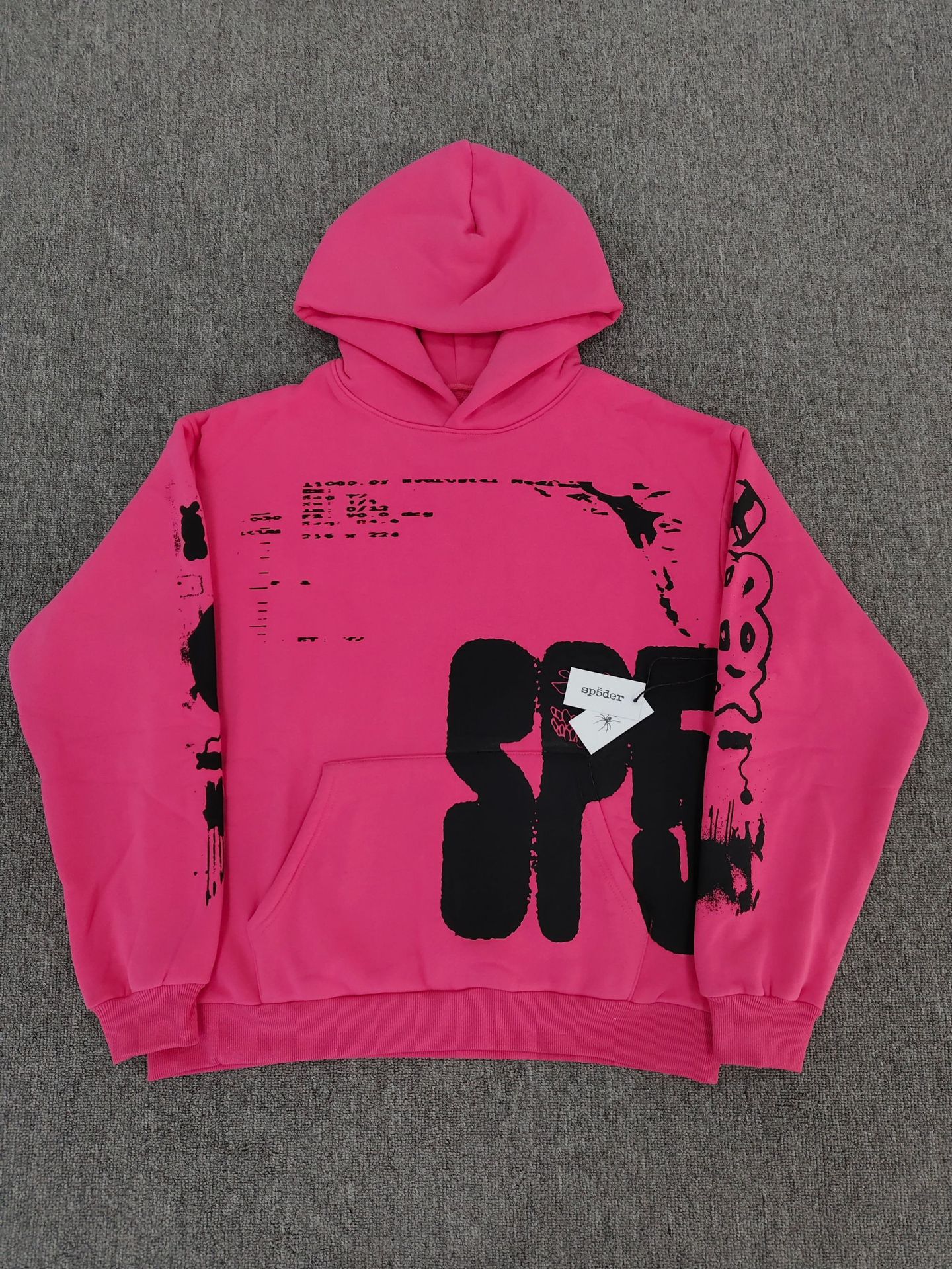 Cross-Border Export High-Quality Hoodie Trendy Brand Printed Letters Casual Sports Jacket Sp5Der Sweatshirt Men's Ready Stock
