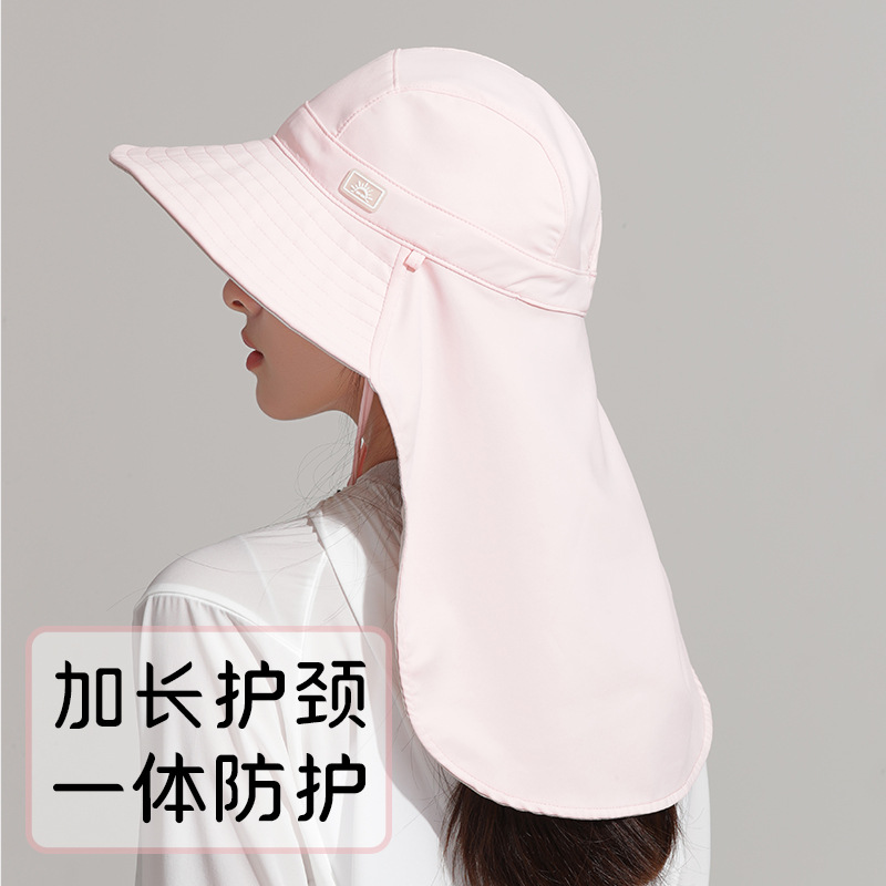 Summer mountaineering sun hat female fisherman hat large brim face and neck protection outdoor all-match anti-ultraviolet sun hat
