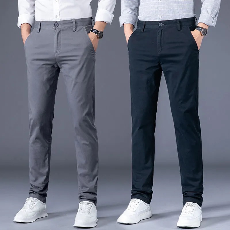2026 Spring and Autumn Style Straight Loose Men's Business Trousers Youth Casual Pants Long Pants