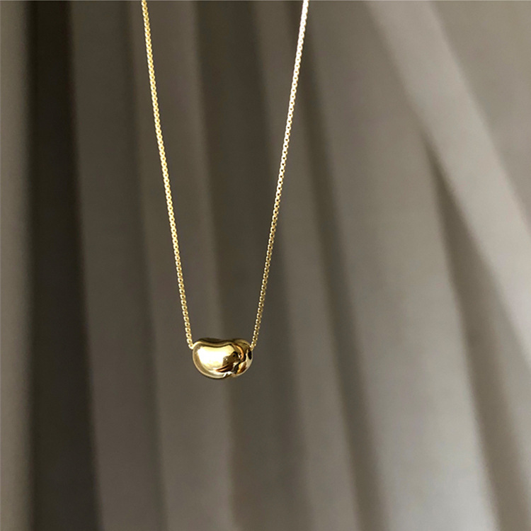 Xiyu Titanium Steel Necklace Acacia Bean Pendant Neck Chain Clavicle Chain Internet Celebrity Simple Versatile Jewelry Wholesale