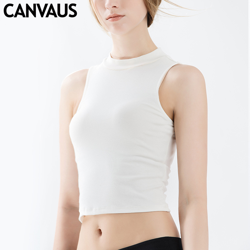 Manufacturer Wholesale Summer Slim-Fit Solid Color Sleeveless Women's Round Neck Tank Top T-Shirt Women's Clothing V121A Short Style 2026 New Model