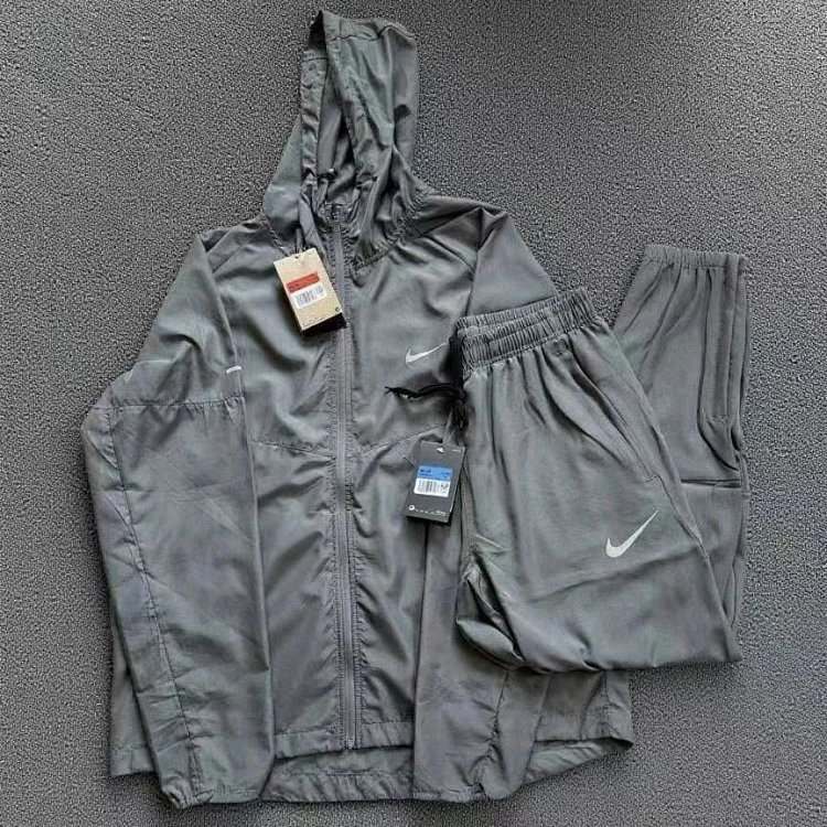 Hot Sale Sports Casual Hooded Windproof Jacket Set-maisonlooks.com