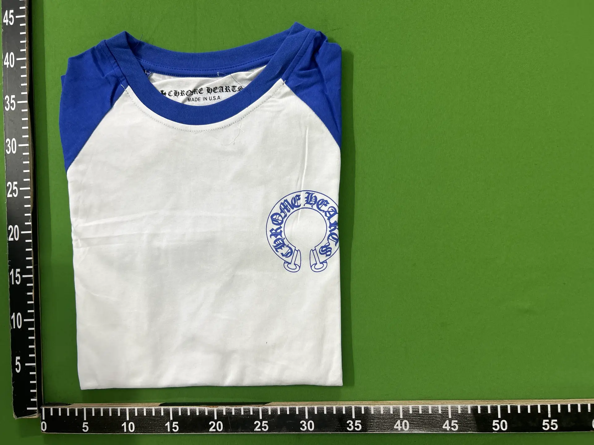 Chrome Hearts Raglan T-Shirt White Blue