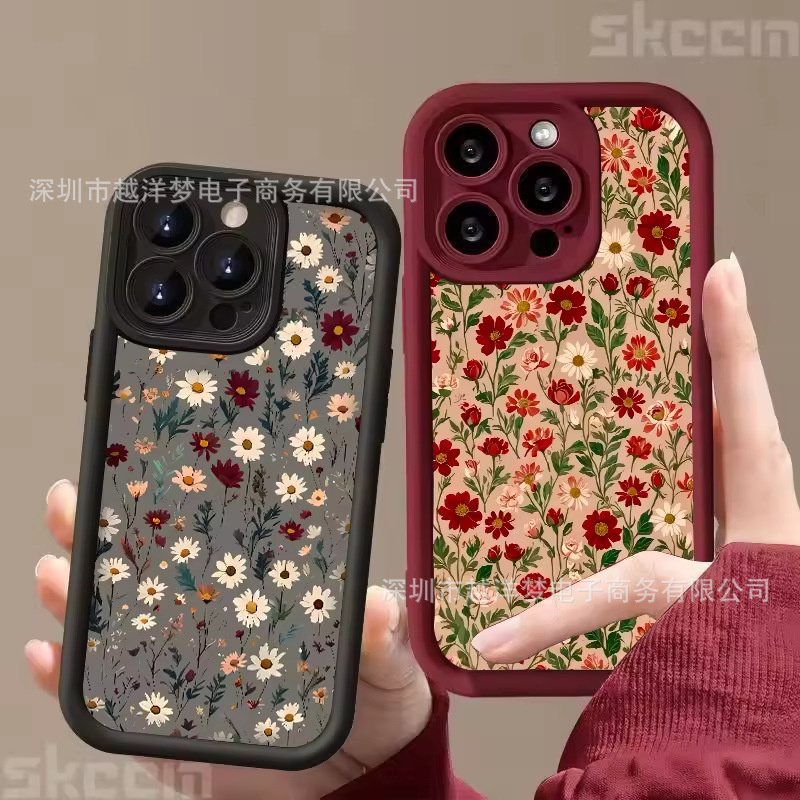 Cross-Border Flowers 4Iphone17Pro Mobile Phone Case 16/15/14/13 Tianyan Ladder 12 Apple 11Xsma