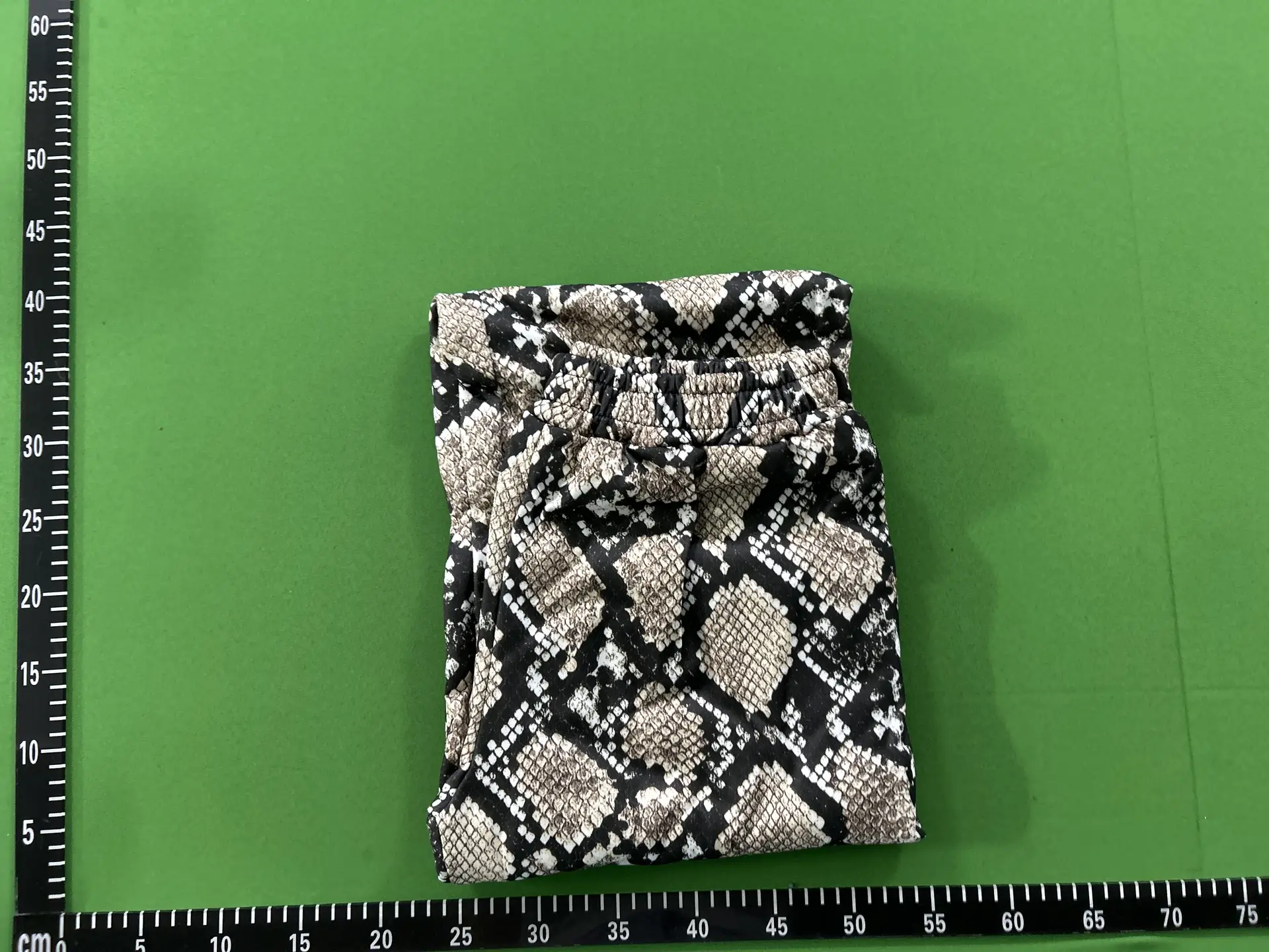 Snakeskin print drawstring pants
