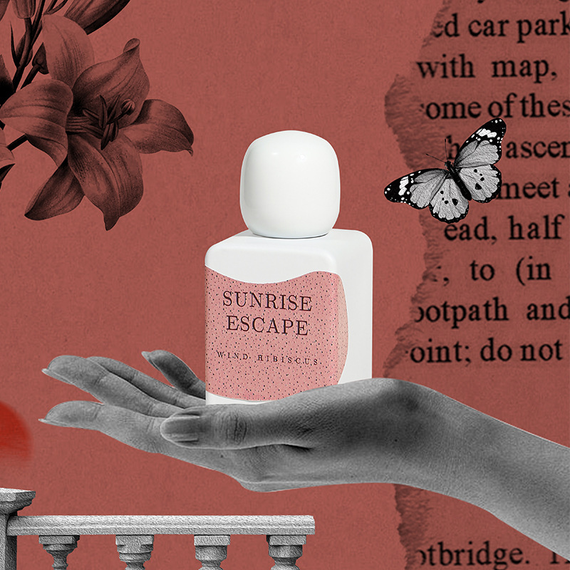 Wind hibiscus niche trembles explosions moonlight latte perfume ladies lasting light fragrance cross-border wholesale 50ml new products