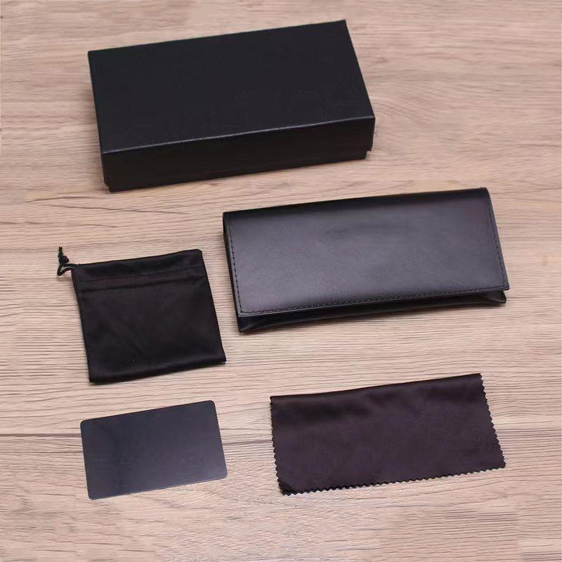 Foreign trade wholesale new sunglasses glasses case outer carton inner leather box mirror cloth mirror bag full set counter box packaging