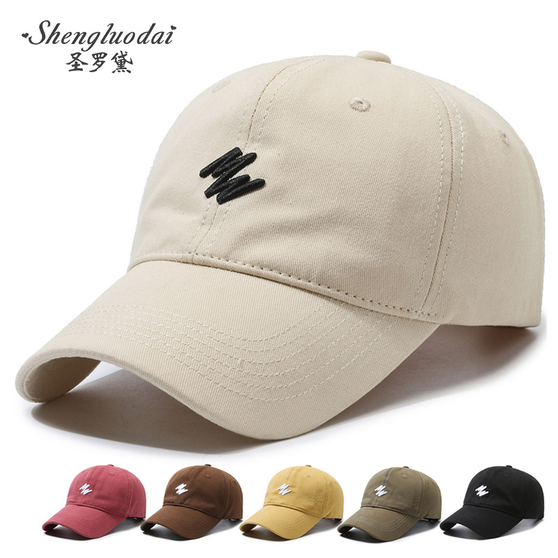Hat Retro Women's Spring and Autumn Letter Embroidered Cap Outdoor Men's Travel Sun Hat Baseball Hat