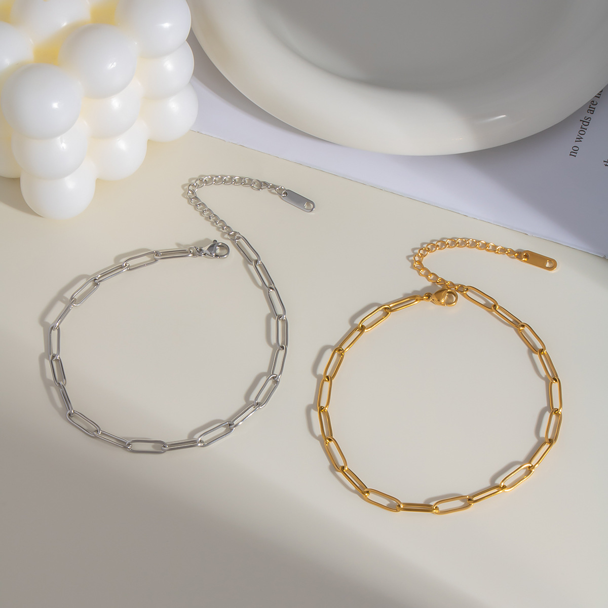 Amazon cross-border hot selling fashion stainless steel anklets gold-plated non-fading titanium steel foot ornaments high-grade jewelry wholesale