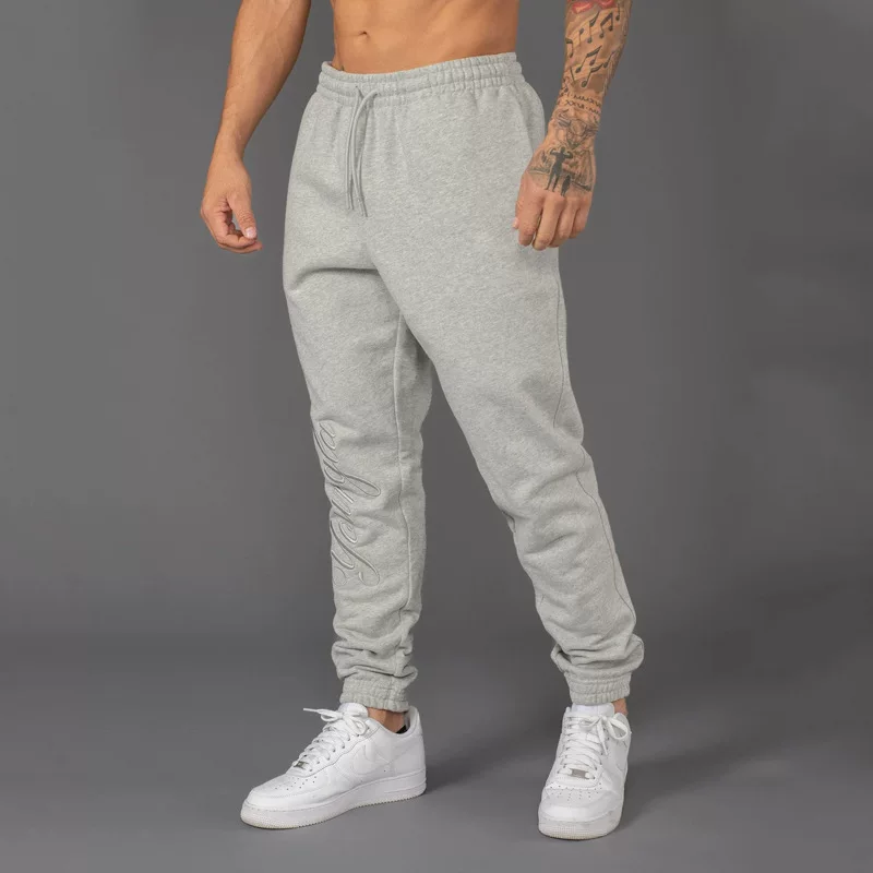 YoungLa American style long pants, men's looped embroidered sports pants, running and fitness training pants, loose fitting ankle pants, sanitary pants