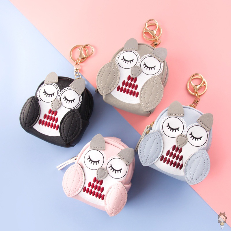 Owl Creative Coin Purse Keychain Pendant Distinctive Cute Women's Mini Large Capacity Card Bag Small Card Bag Hanging Ornaments