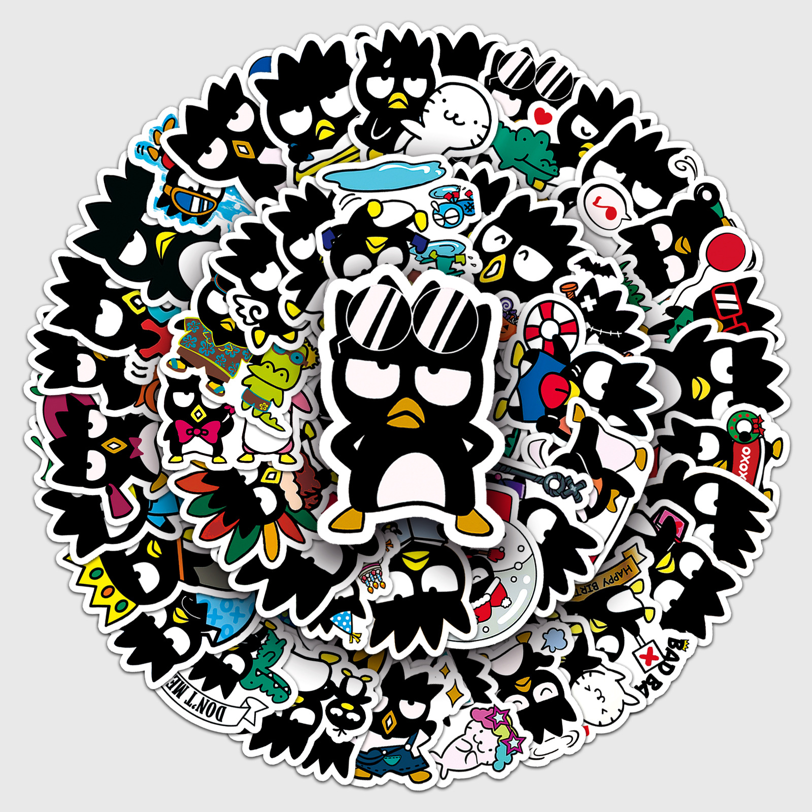 50 Cool Penguin Cartoon Cute Bad badtz-maru Decorative Water Cup Phone Case Computer Sanrio Sticker