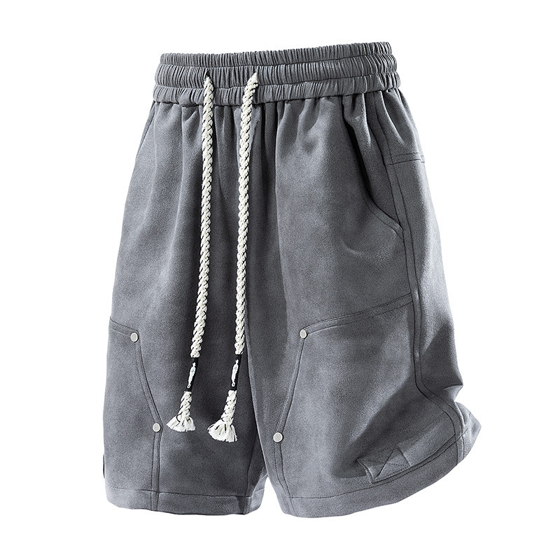 American Trendy Brand Rivet Casual Shorts Men's Large Size Summer New High Street Workwear Loose and Versatile Five-Point Shorts