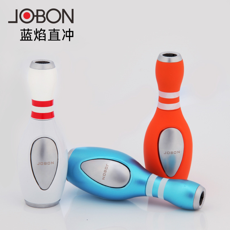 JOBON cross-border fun new exotic bowling style lighter inflatable high temperature windproof direct gas lighter